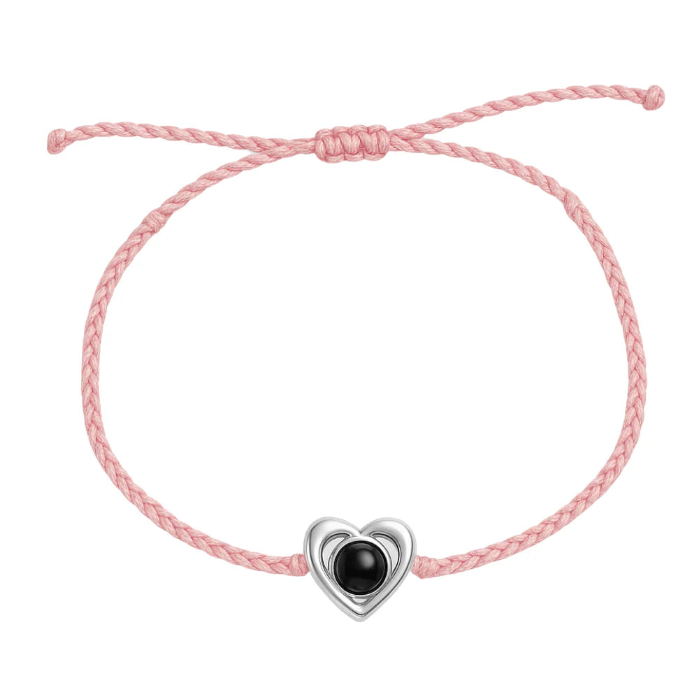 Custom Heart Photo Bracelet