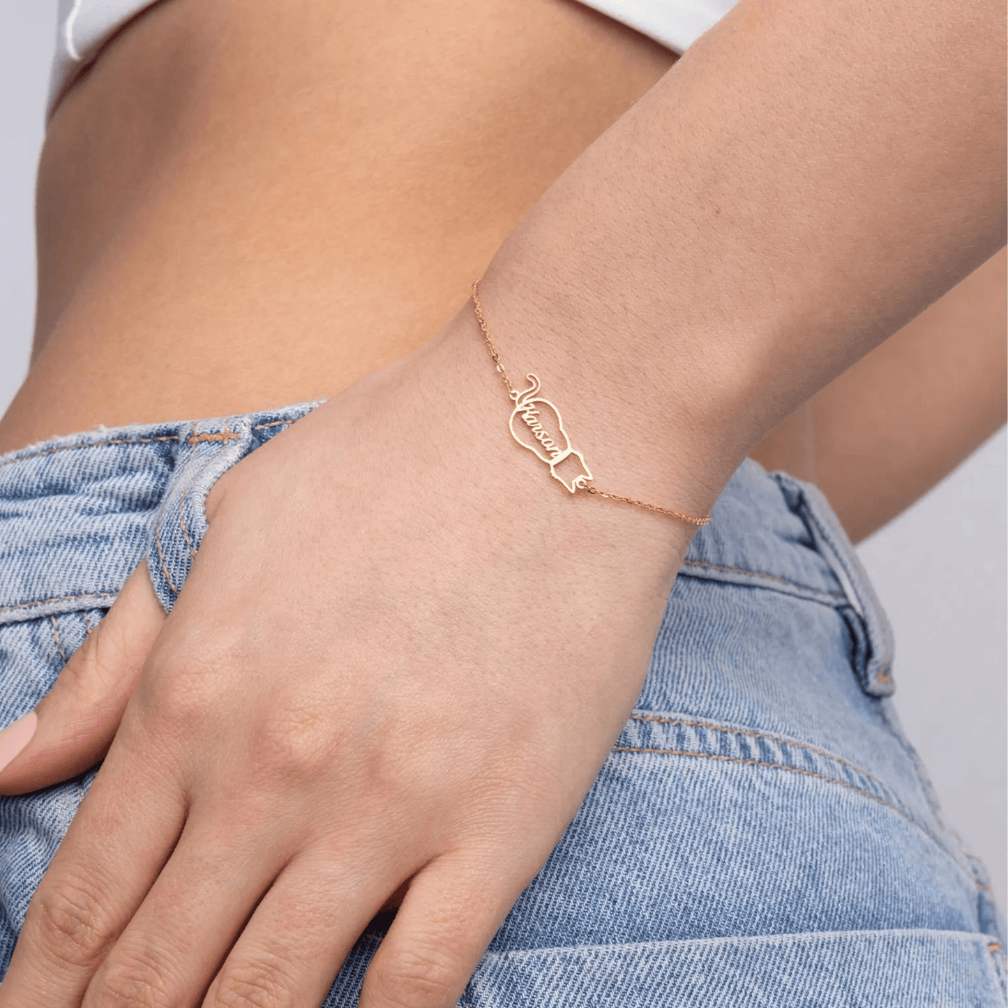 Custom Cat Name Bracelet