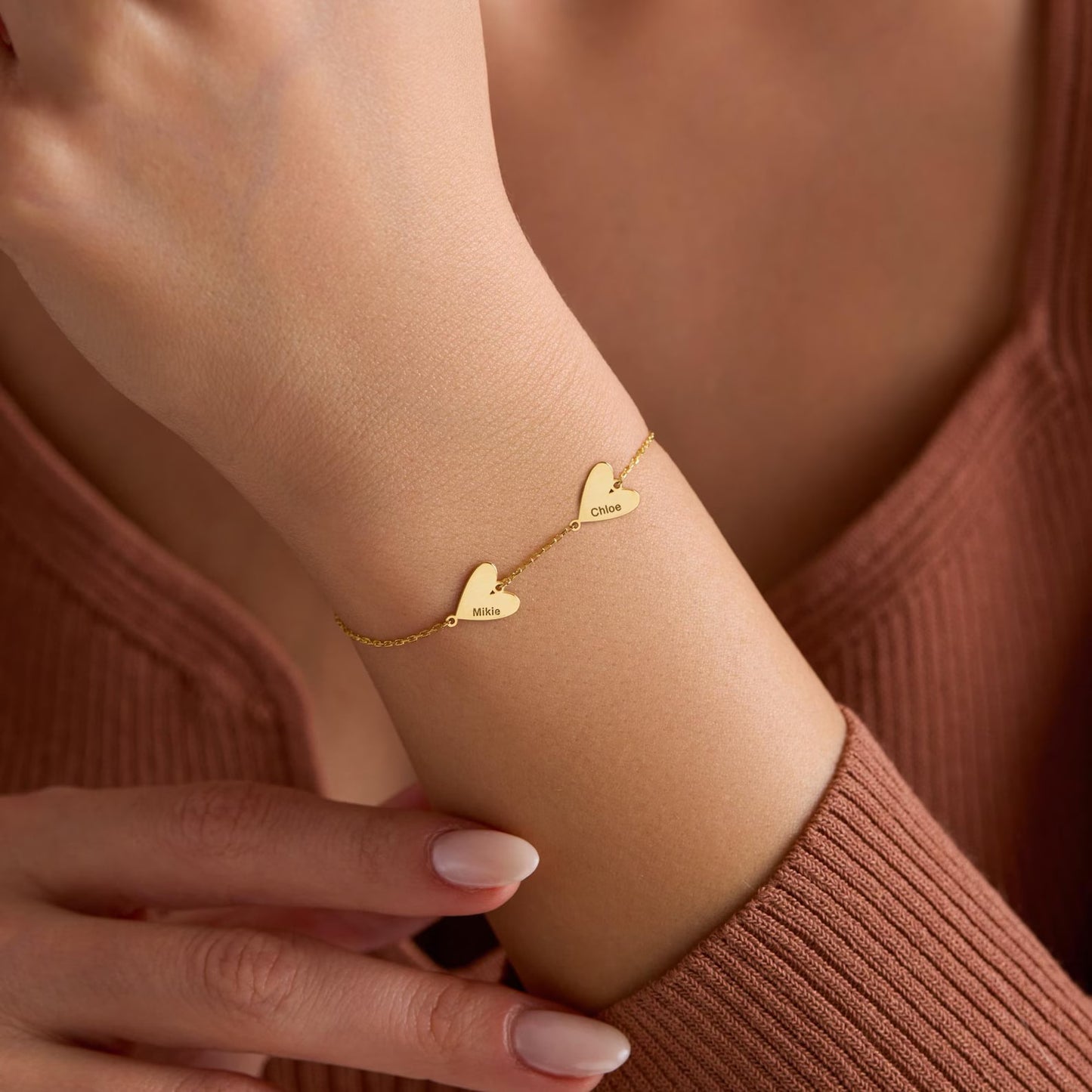 Custom Engraved Heart Bracelet