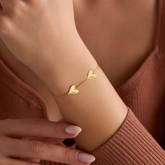 Custom Engraved Heart Bracelet