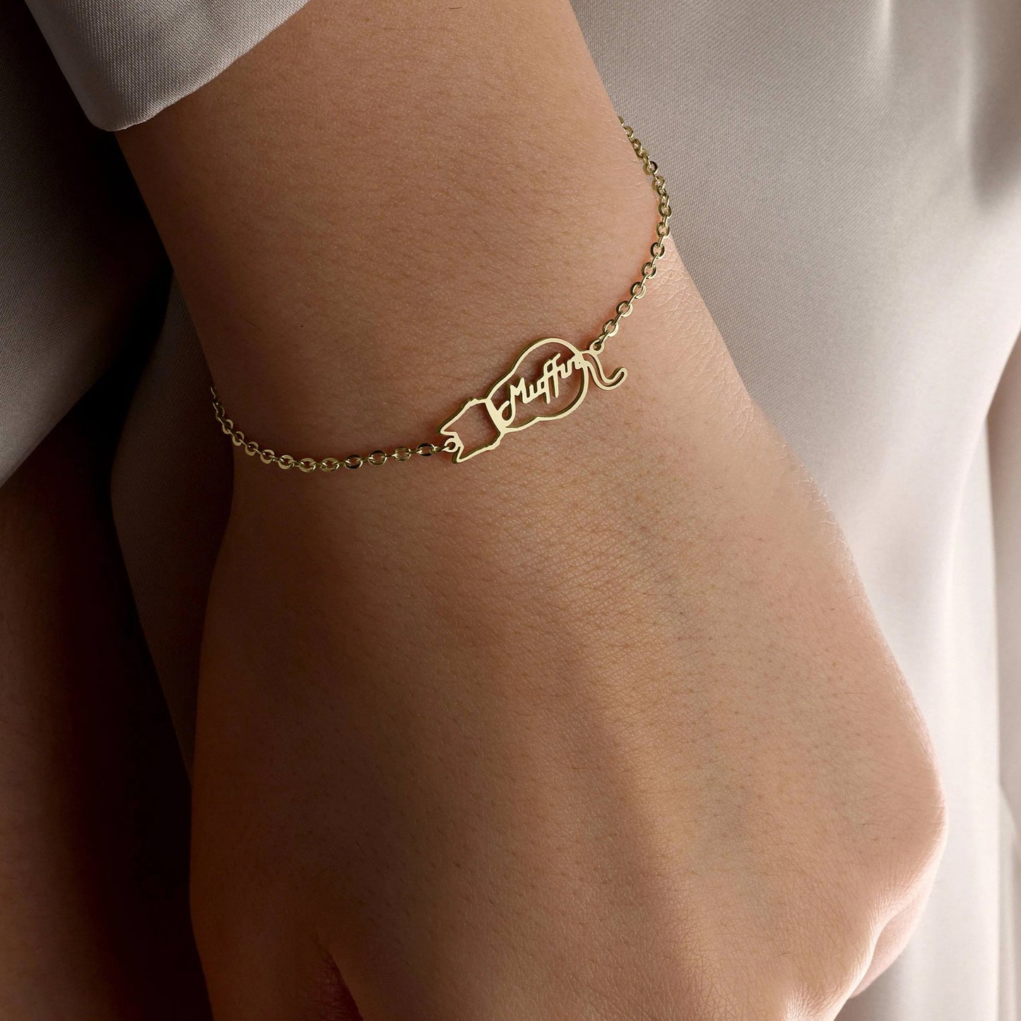 Custom Cat Name Bracelet