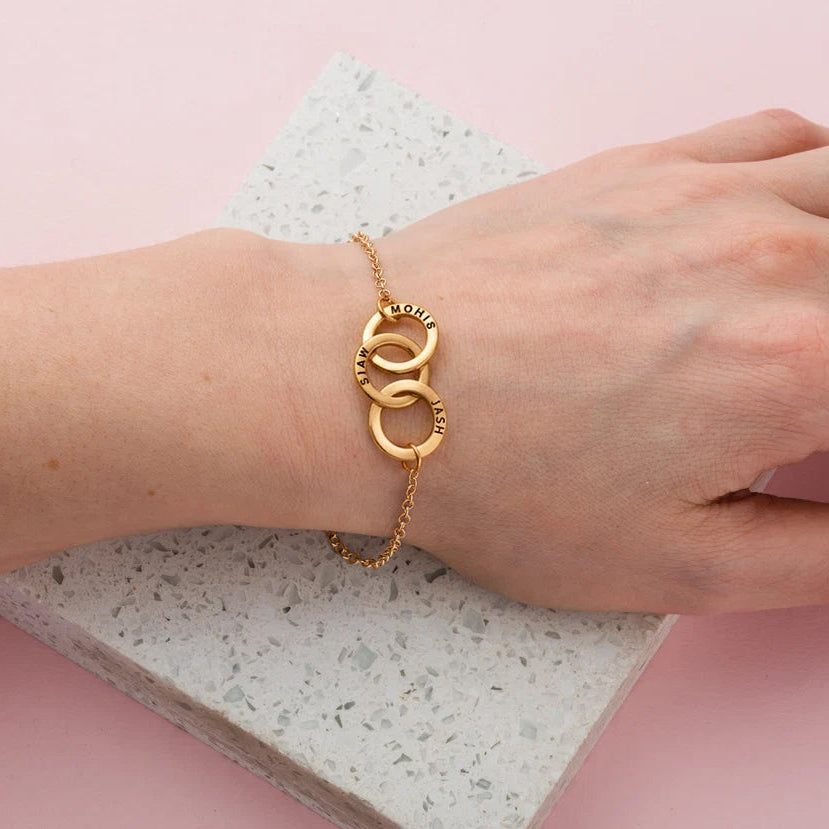 Custom Ring Name Bracelet