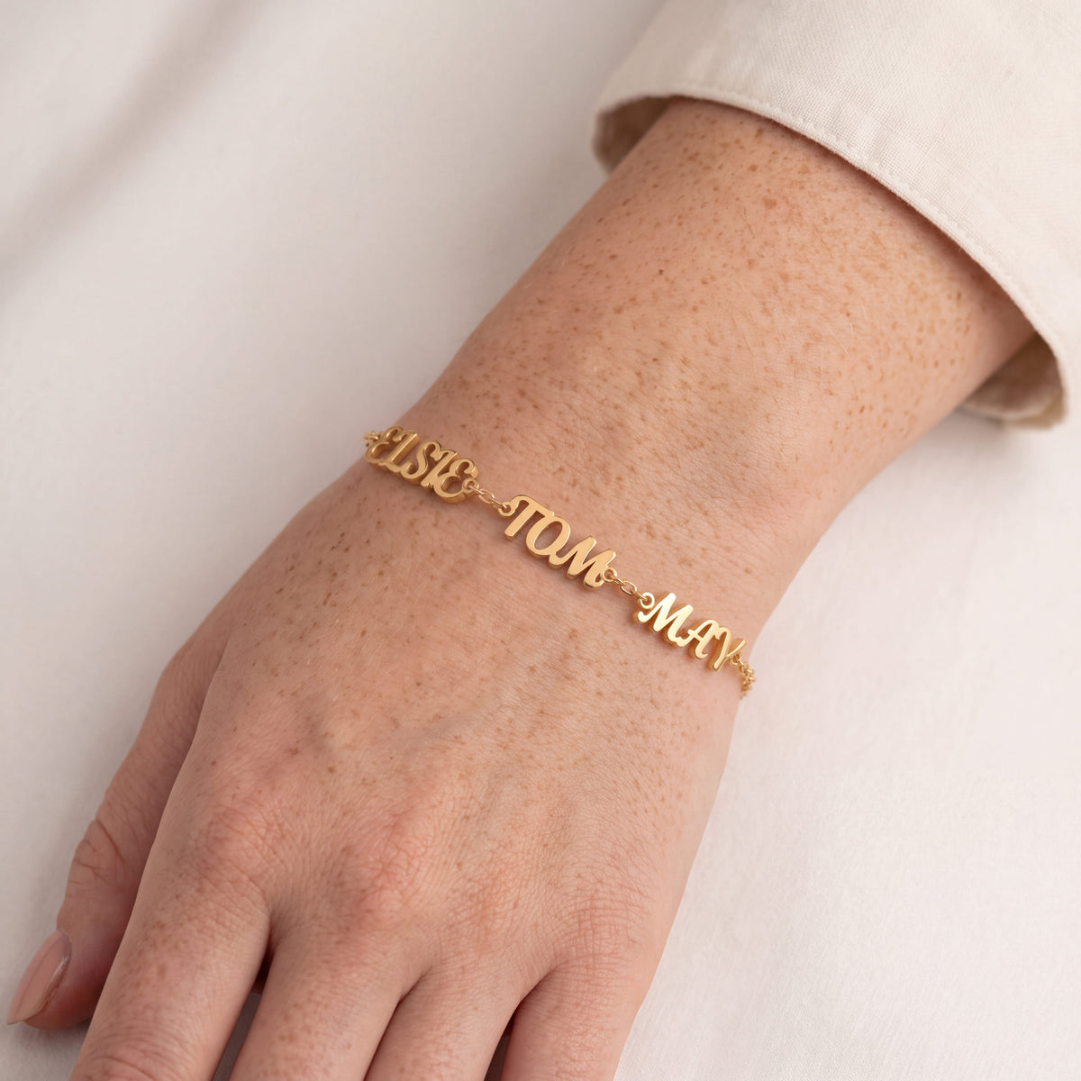 Custom Bold Script Name Bracelet