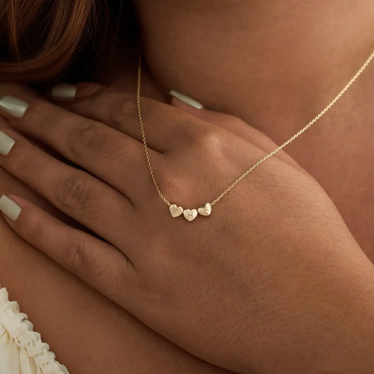 Custom Heart Initial Necklace