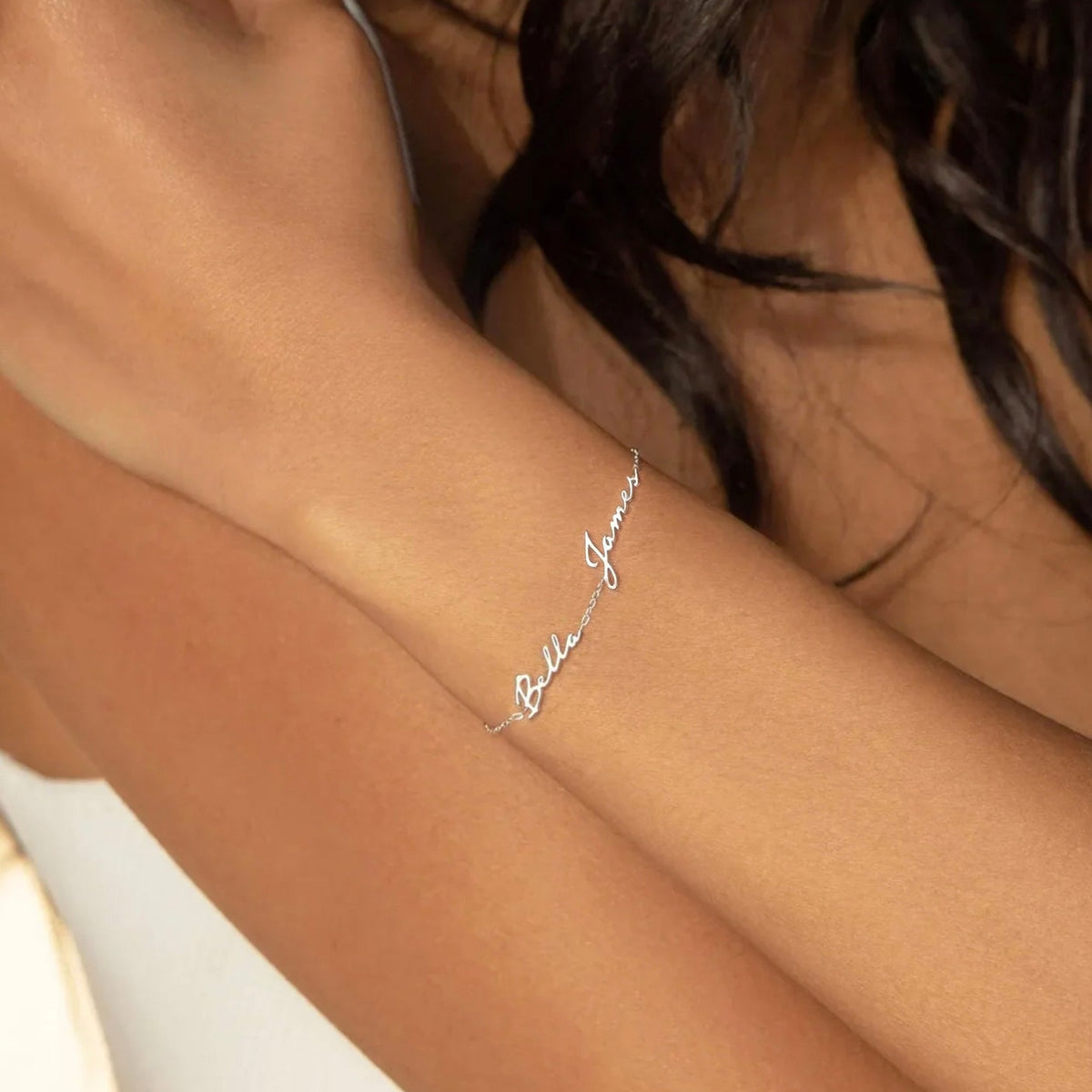 Custom Tiny Script Name Bracelet