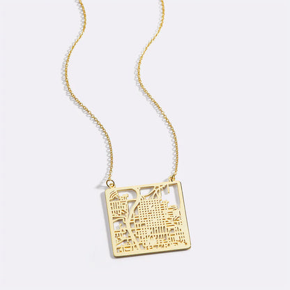 Custom Map Necklace