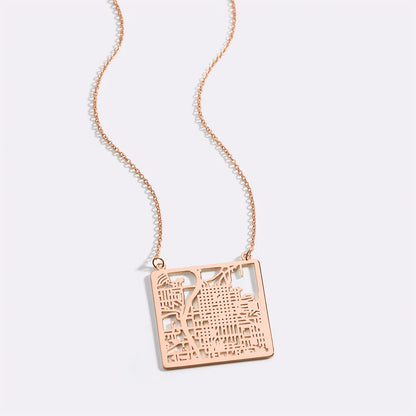 Custom Map Necklace