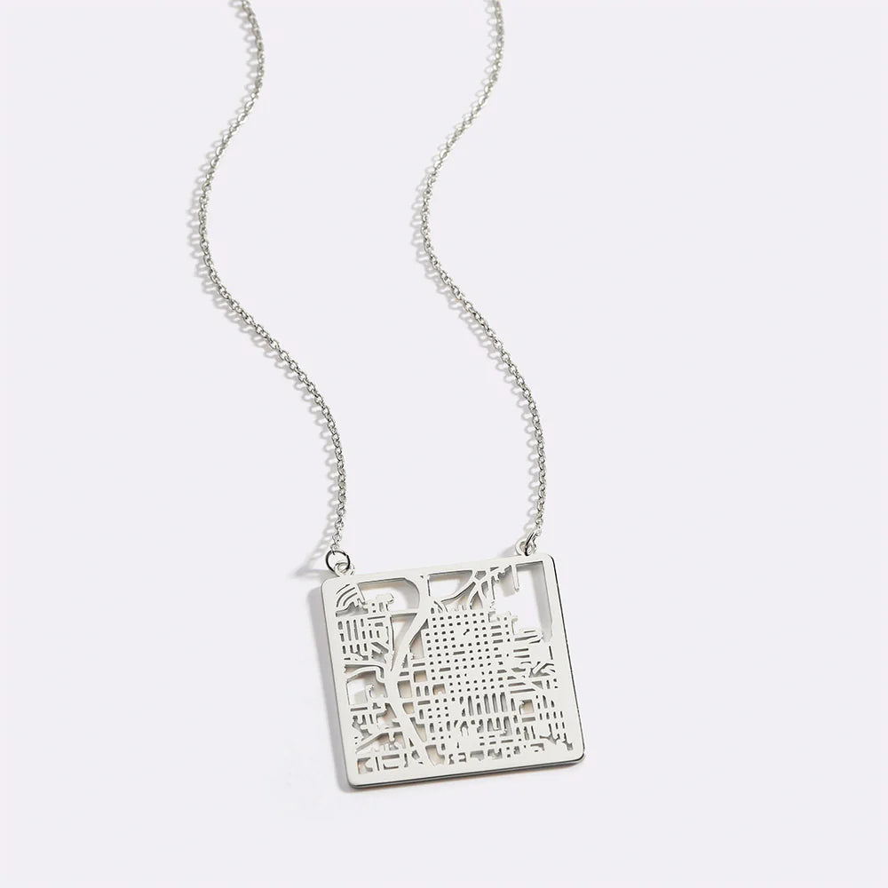 Custom Map Necklace