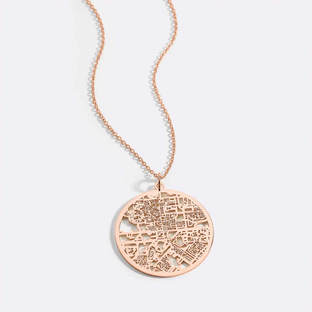 Custom Map Necklace