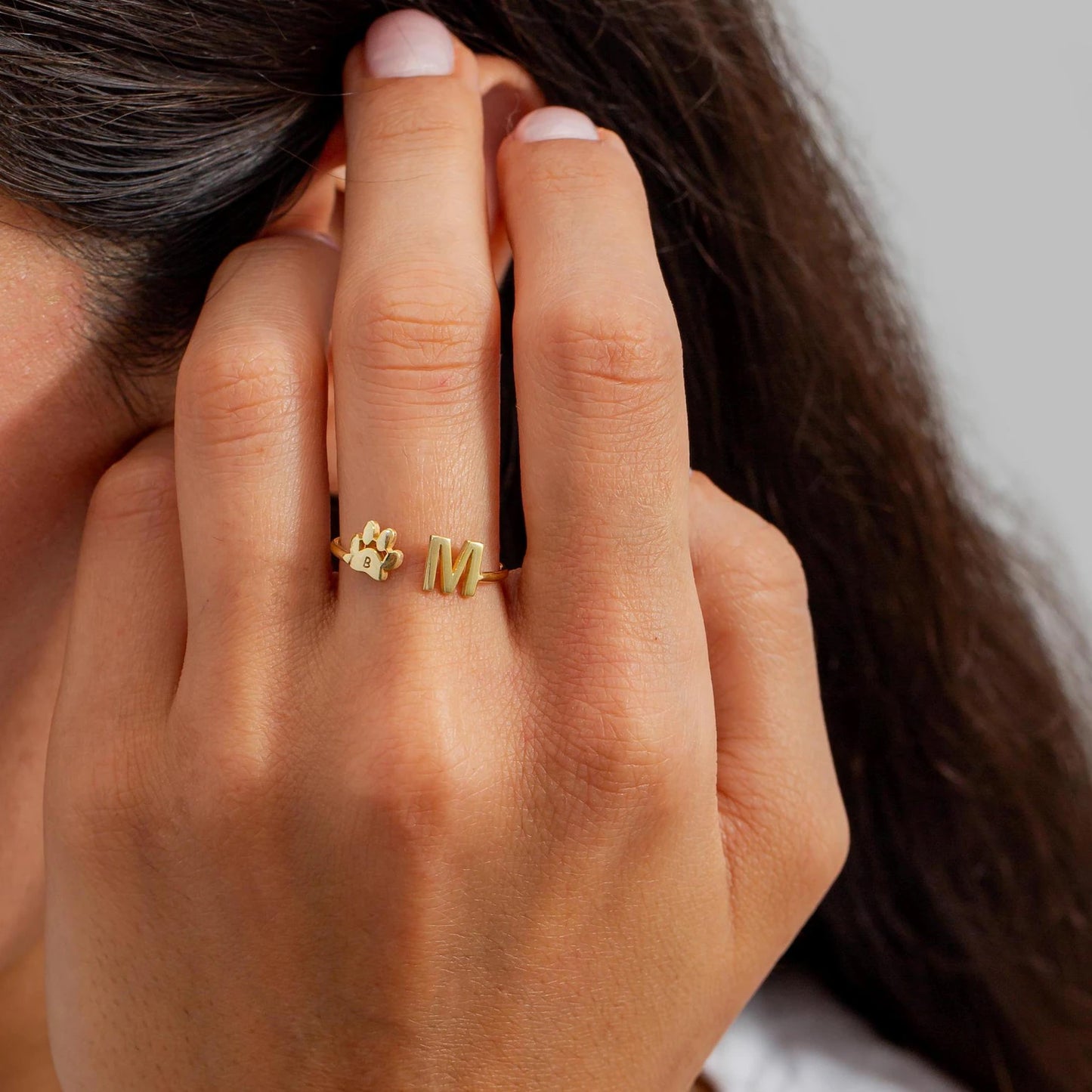 Custom Pet Initial Ring