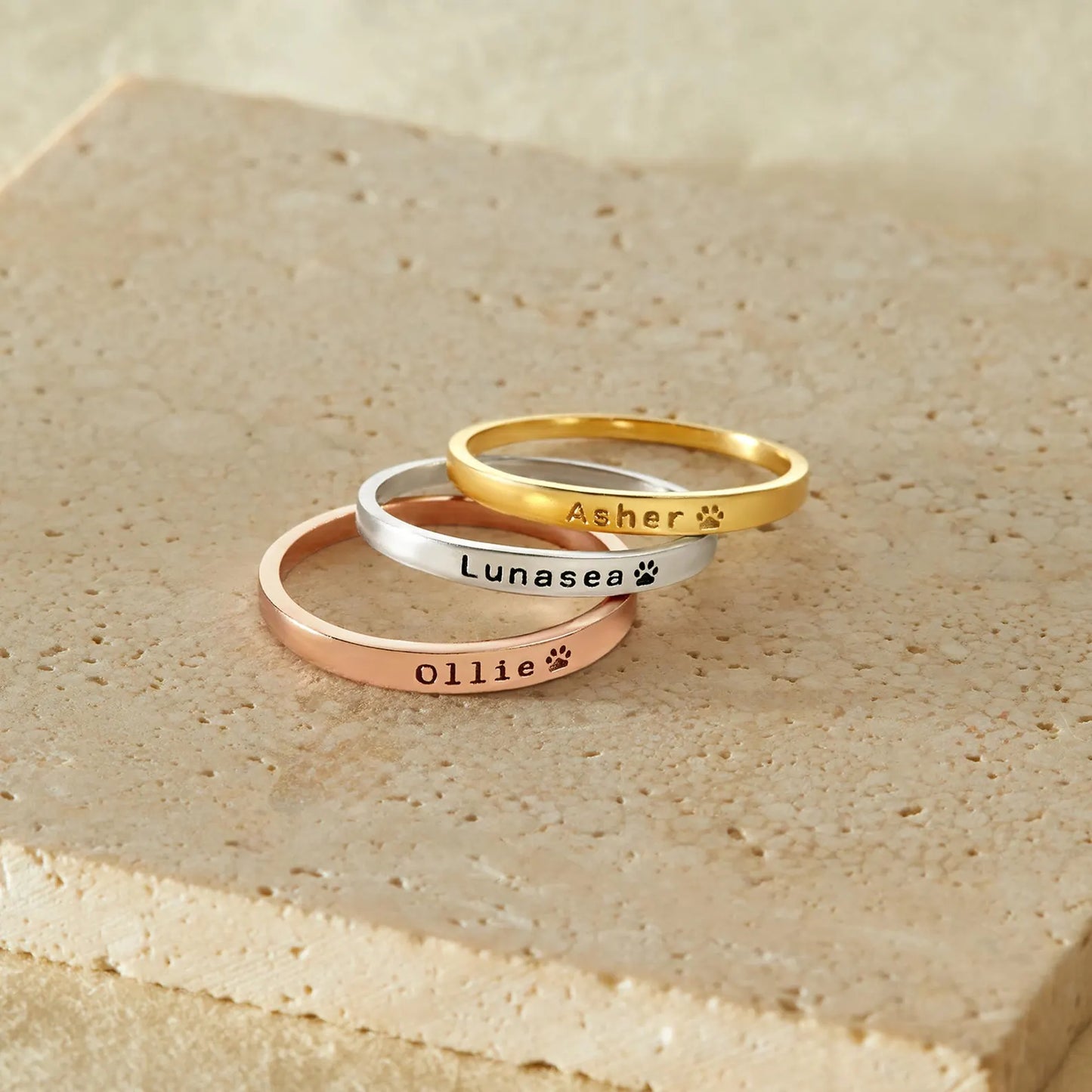 Custom Pet Name Ring