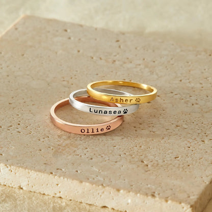 Custom Pet Name Ring