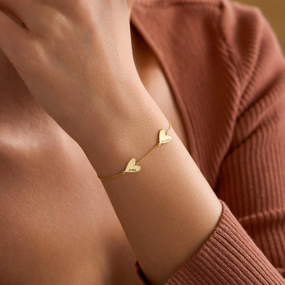 Custom Engraved Heart Bracelet