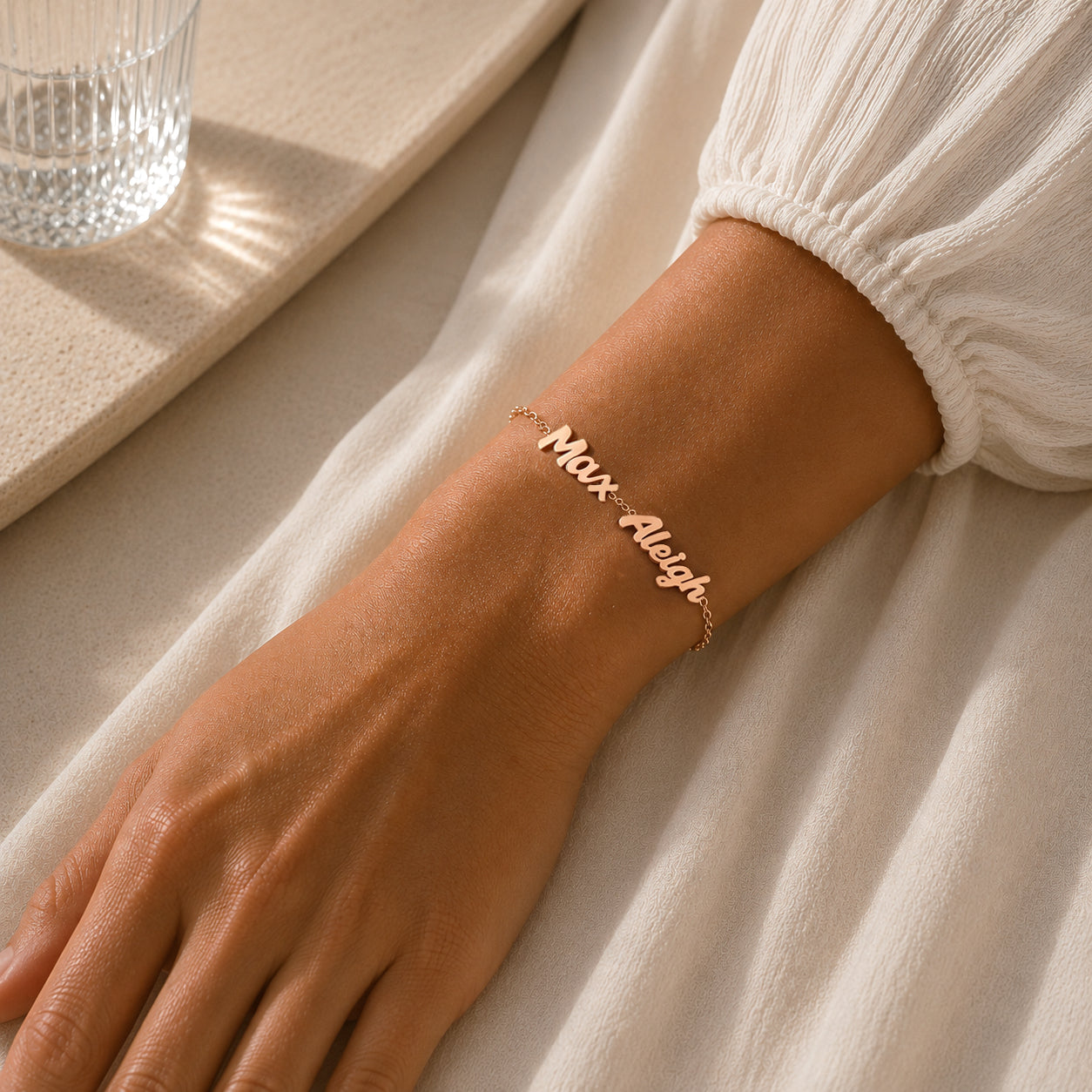 Custom Bubble Name Bracelet