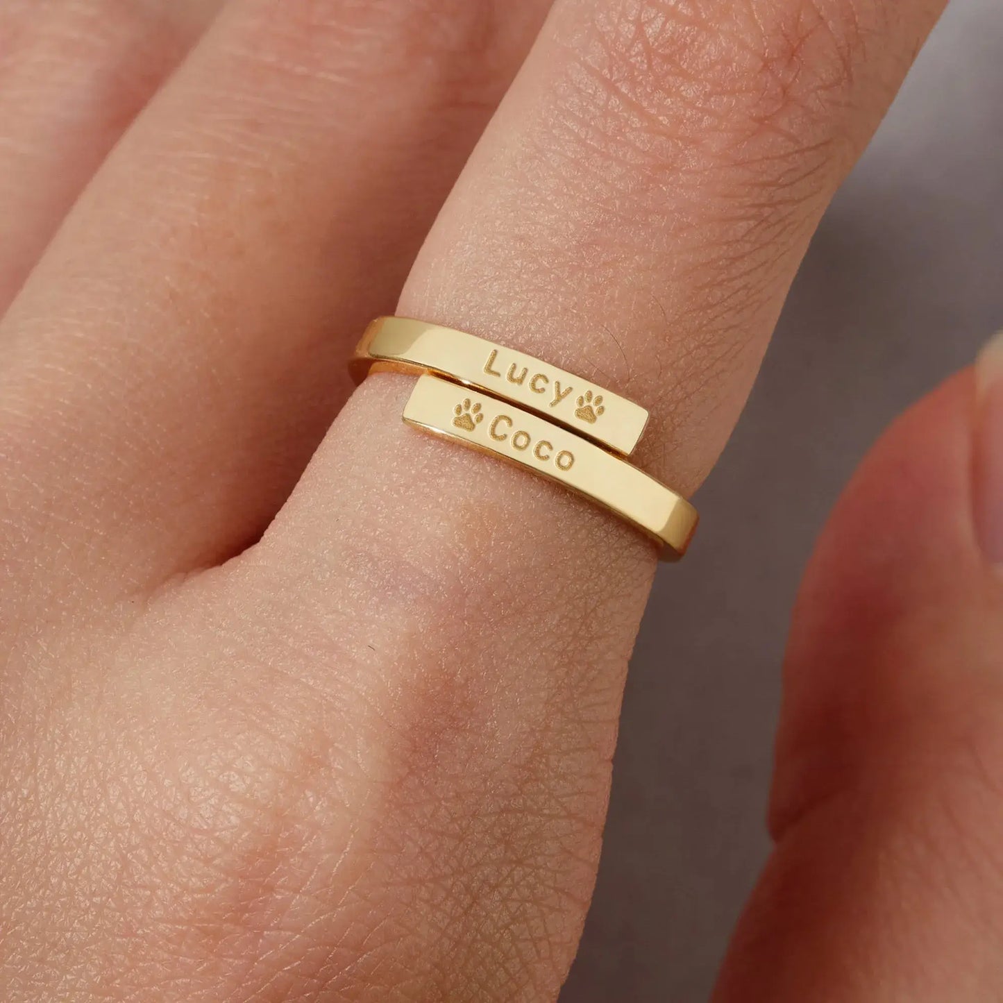 Custom Pet Name Ring